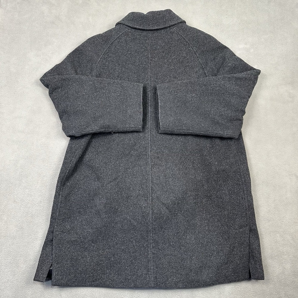 Vtg Ralph Lauren 100% Wool Overcoat Size 6 USA Made Satin Lined Gray Mid Length - Picture 10 of 15